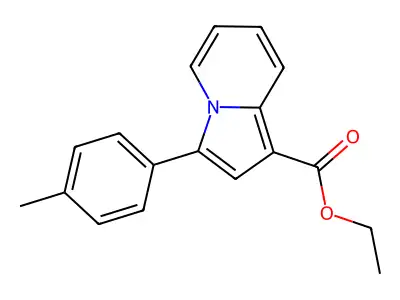 Ethyl 3-(4-methylphenyl)indolizine-1-carboxylate structure