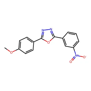 2-(4-Methoxyphenyl)-5-(3-nitrophenyl)-1,3,4-oxadiazole structure