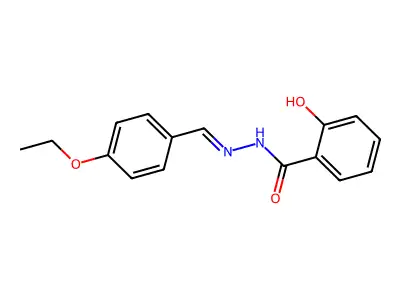 2-Hydroxy-benzoic acid (4-ethoxy-benzylidene)-hydrazide structure