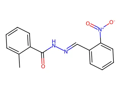 2-methyl-N'-(2-nitrobenzylidene)benzohydrazide structure