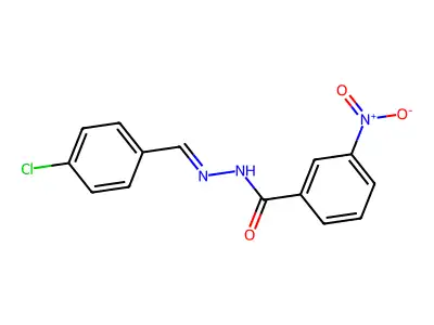 N-[(4-chlorophenyl)methylideneamino]-3-nitrobenzamide structure