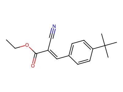 Ethyl 3-[4-(tert-butyl)phenyl]-2-cyanoacrylate structure