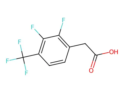 2,3-Difluoro-4-(trifluoromethyl)phenylacetic acid structure