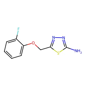5-((2-Fluorophenoxy)methyl)-1,3,4-thiadiazol-2-amine structure