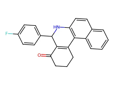 5-(4-fluorophenyl)-2,3,5,6-tetrahydrobenzo[a]phenanthridin-4(1H)-one structure