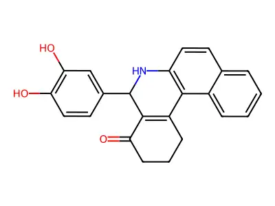 5-(3,4-dihydroxyphenyl)-2,3,5,6-tetrahydrobenzo[a]phenanthridin-4(1H)-one structure