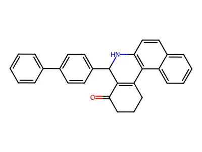 5-(4-phenylphenyl)-2,3,5,6-tetrahydro-1H-benzo[a]phenanthridin-4-one structure