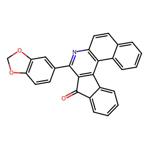 8-(1,3-benzodioxol-5-yl)-9H-benzo[f]indeno[2,1-c]quinolin-9-one structure