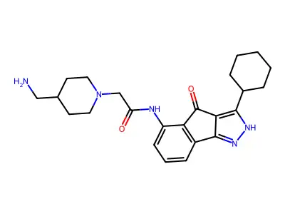 Indenopyrazole 13q structure