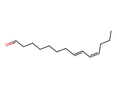 Tetradeca-8,10-dienal structure