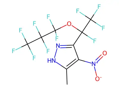5-Methyl-4-nitro-3-[perfluoro(1-propoxyethyl)]pyrazole structure