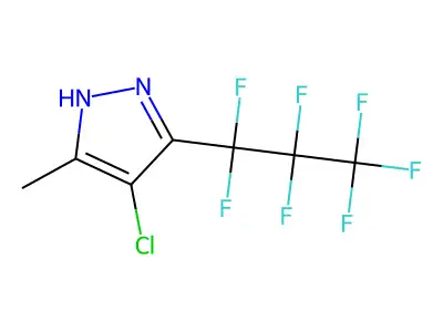 4-chloro-3-(1,1,2,2,3,3,3-heptafluoropropyl)-5-methyl-1H-pyrazole structure