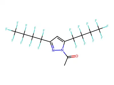 1-Acetyl-3,5-bis(nonafluorobutyl)pyrazole structure