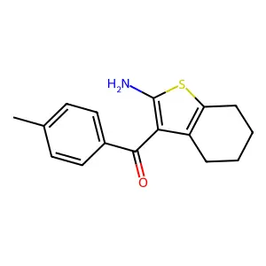 (2-Amino-4,5,6,7-tetrahydro-1-benzothien-3-yl)(4-methylphenyl)methanone structure