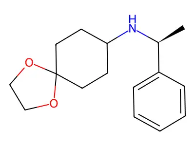((1S)-1-Phenylethyl)(1,4-dioxaspiro[4.5]dec-8-yl)amine structure
