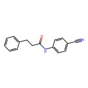 N-(4-cyanophenyl)-3-phenylpropanamide structure