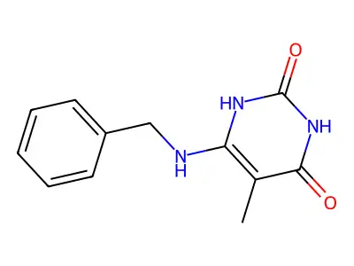6-Benzylaminothymine structure