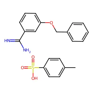 4-Methylbenzenesulfonic acid; 3-phenylmethoxybenzenecarboximidamide structure