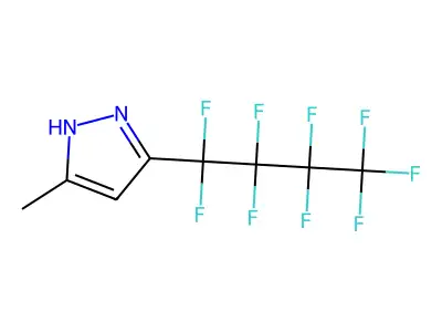 3-(Nonafluoro-1-butyl)-5-(methyl)pyrazole structure