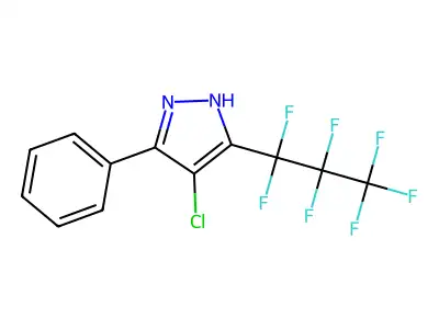 4-Chloro-3-(heptafluoropropyl)-5-phenylpyrazole structure