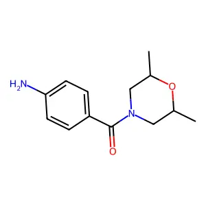 4-[(2,6-Dimethylmorpholin-4-yl)carbonyl]aniline structure