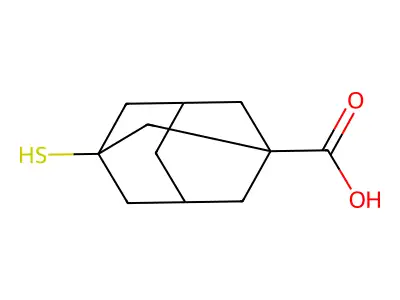 3-Sulfanyladamantane-1-carboxylic acid structure