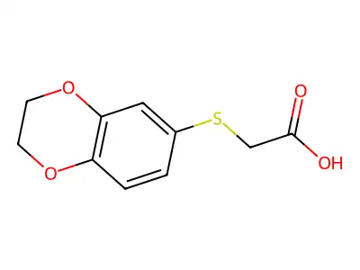 2-(2,3-Dihydro-1,4-benzodioxin-6-ylsulfanyl)acetic acid structure