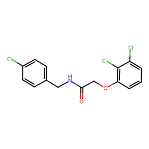 N-[(4-chlorophenyl)methyl]-2-(2,3-dichlorophenoxy)acetamide structure