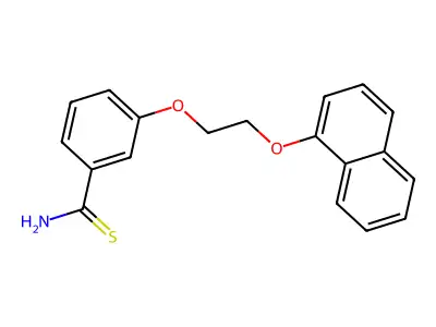 3-(2-Naphthalen-1-yloxyethoxy)benzenecarbothioamide structure