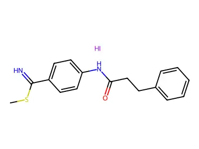 Methyl 4-(3-phenylpropanoylamino)benzenecarboximidothioate structure