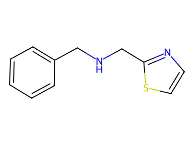 1-phenyl-N-(1,3-thiazol-2-ylmethyl)methanamine structure