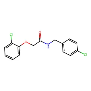 2-(2-chlorophenoxy)-N-[(4-chlorophenyl)methyl]acetamide structure
