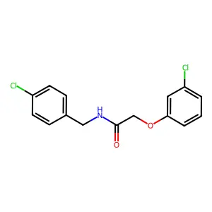 Acetamide, 2-(3-chlorophenoxy)-N-[(4-chlorophenyl)methyl]- structure