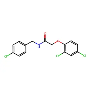 N-[(4-chlorophenyl)methyl]-2-(2,4-dichlorophenoxy)acetamide structure