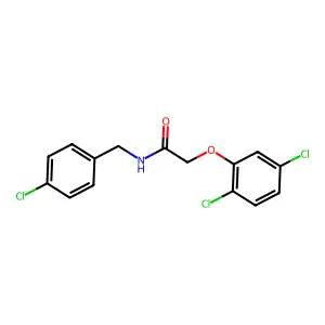 N-[(4-chlorophenyl)methyl]-2-(2,5-dichlorophenoxy)acetamide structure