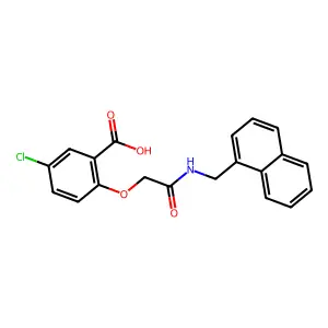 5-Chloro-2-[2-(naphthalen-1-ylmethylamino)-2-oxoethoxy]benzoic acid structure