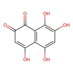 4,5,7,8-Tetrahydroxynaphthalene-1,2-dione structure