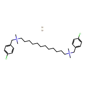 Ammonium, dodecamethylenebis((p-chlorobenzyl)dimethyl-, dibromide structure