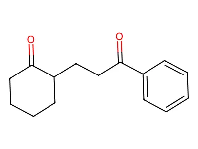 2-(3-Oxo-3-phenylpropyl)cyclohexanone structure