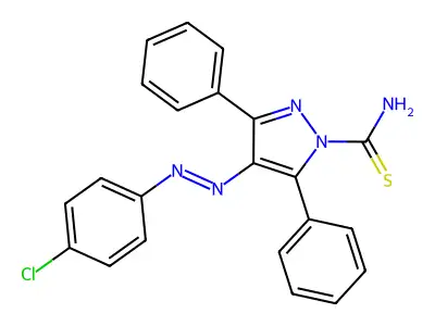 4-[(4-Chlorophenyl)diazenyl]-3,5-diphenylpyrazole-1-carbothioamide structure
