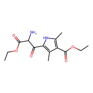 ethyl 5-(2-amino-3-ethoxy-3-oxopropanoyl)-2,4-dimethyl-1H-pyrrole-3-carboxylate structure