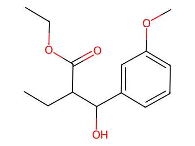 Ethyl 2-[hydroxy-(3-methoxyphenyl)methyl]butanoate structure