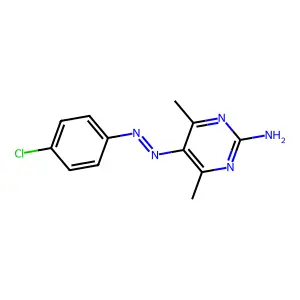 2-Amino-4,6-dimethyl-5-(4-chlorophenylazo)pyrimidine structure