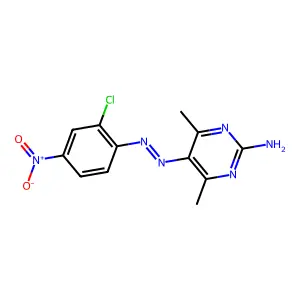 5-[(2-Chloro-4-nitrophenyl)diazenyl]-4,6-dimethylpyrimidin-2-amine structure