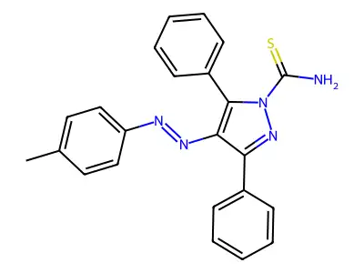 4-[(4-Methylphenyl)diazenyl]-3,5-diphenylpyrazole-1-carbothioamide structure