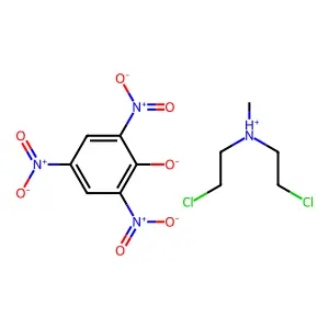 2,2'-二氯-N-甲基二乙胺苦味酸盐 structure