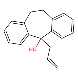 5-Allyl-10,11-dihydro-5H-dibenzo(a,d)cyclohepten-5-ol structure
