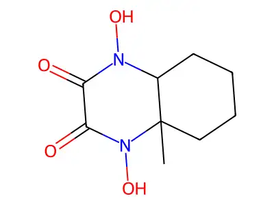 1,4-Dihydroxy-4a-methyloctahydroquinoxaline-2,3-dione structure