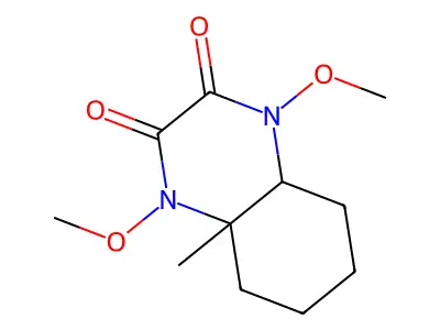 Octahydro-1,4-dimethoxy-4a-methyl-2,3-quinoxalinedione structure