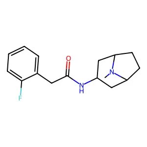 N1-(8-Methyl-8-azabicyclo[3.2.1]oct-3-yl)-2-(2-fluorophenyl)acetamide structure